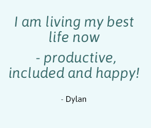 Quote I am living my best life now - productive and happy. Dylan